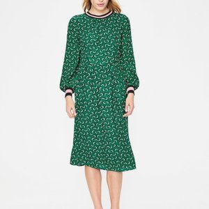 Boden Roberta Rainbow Rib Detail Dress Sz US 8R, New